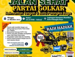 Ingin Dapat Motor, Ayo Ikuti Jalan Sehat Gratis Partai Golkar Kalteng