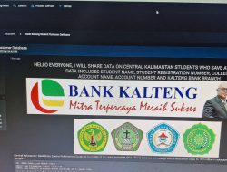Gawat..! Aprogsi Temukan Data Nasabah Bank Kalteng Diduga Bocor