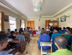Warga Binaan Nasrani Laksanakan Ibadah di Gereja Imanuel Lapas Sampit