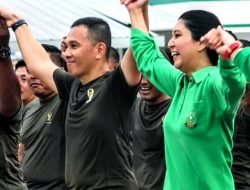 Ibu Persit dan Anggota Kodim 1016/ Plk Berolahraga Menjaga Kesegaran Badan