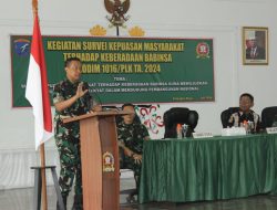Tim Survei Kepuasan Masyarakat Kinerja Babinsa di Sambut Dandim 1016/Plk