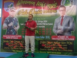 Tournament Tenis Meja Resmi di Buka Dandim 1017/ Ptk