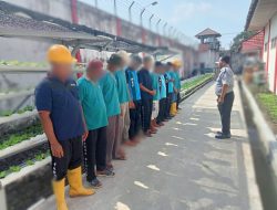 Tamping Subsi Kegiatan Kerja Lapas Sampit Dapat Arahan dan Doa Sebelum Kegiatan Pembinaan Kemandirian