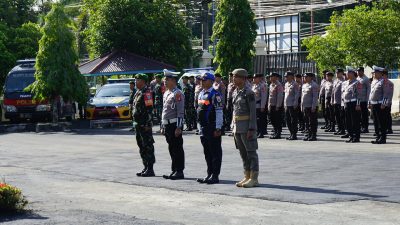 Apel Gabungan Pengamanan Nataru, Kodim Dukung 1016/ Plk Dukung Polres Plk
