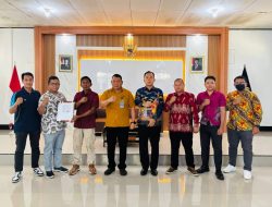 Wujud Peningkatan Infrastruktur, Kakanwil Ditjenpas Kalteng Saksikan Penandatanganan Kontrak Pembangunan Tembok pada Lapas Sukamara