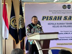 Tonggak Pimpinan Berganti, Kakanwil Ditjenpas Kalteng Hadiri Pisah Sambut Kepala Rutan Kelas IIA Palangka Raya