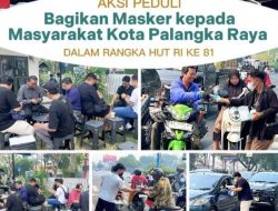 Meriahkan HUT RI ke- 81, Bemka Kalteng Bagikan Masker & Gelar Domino