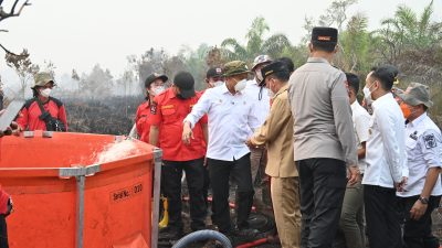 Air Terbatas Bukan Halangan, Pemerintah & Warga Bersatu Padu Jaga Karhutla Kalteng