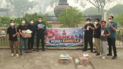 Tanggap Bencana Kabut Asap, BEMKA Kalteng Bagikan 3000 Masker ke Masyarakat