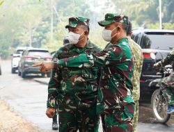 Pastikan Penanganan Karhutla, Pangdam XXII/ TB Tinjau Pemadaman di Sie Gohong