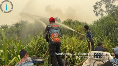 Dalkarhutla Dishut Kalteng Bergerak Padamkan Karhutla di Tahura Isen Mulang