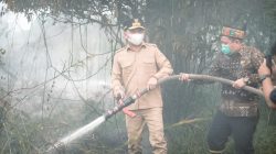 Aksi Nyata Agustiar Sabran di Lokasi Karhutla Tjilik Riwut